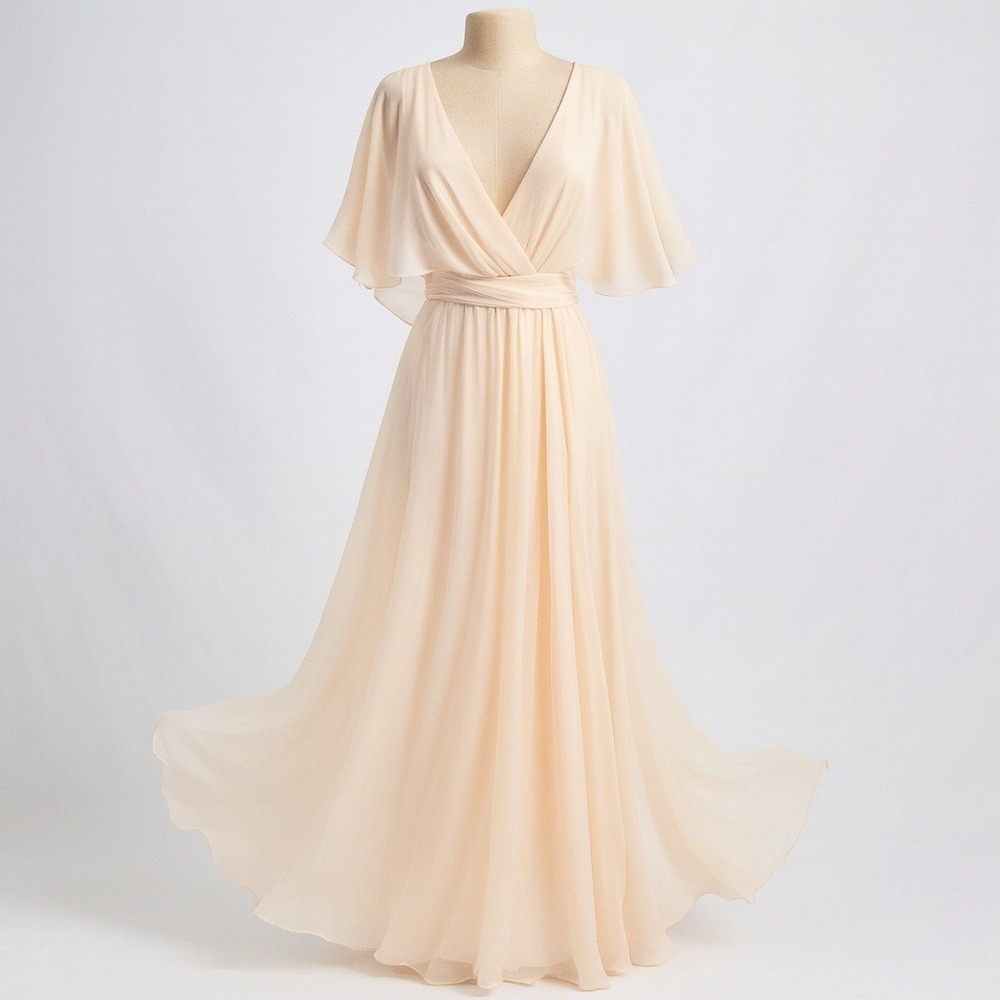 ModCloth Soft Peach Maxi Dress
